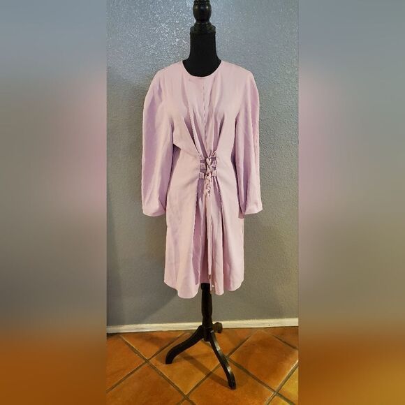 RTR Tibi Chalky Drape Corset longsleeve Dress Pink‎ - Picture 2 of 15